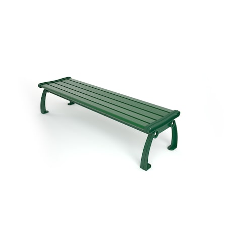 Frog Furnishings Green 6' Heritage Backless Bench with Green Frame PB 6GREGFHERBAC